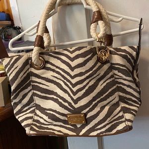 **SOLD-** Michael Kors medium animal print handbag